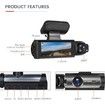HD Dual Lens Car Recorder Dual Recording WiFi Infrared Night Vision for Driving Safety Not Include Memory Card