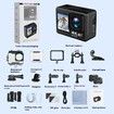 Dual Screen 4K HD Waterproof Sports Camera EIS Anti Shake WiFi Sync Black Not Include Memory Card