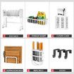 Dish Drying Rack Holder Drain Caddy Kitchen Drainer Cutlery Plate Cup Utensil Storage Over The Sink Organiser Enclosed With Hook Door 95cm