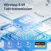 AI Translation Earphones,OWS Real Time 144 Language Translator Earbuds,Open-Ear Translator,Wireless Translator Headset for iPhone & Android,White