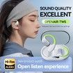 AI Translation Earphones,OWS Real Time 144 Language Translator Earbuds,Open-Ear Translator,Wireless Translator Headset for iPhone & Android,White