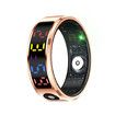 Smart Ring Color Screen Men Women Smart Touch Fitness Ring Multi-Modes Fitness Tracker Rate Pedometer Sleep Monitoring Size 11 Color Gold