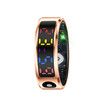 Smart Ring Color Screen Men Women Smart Touch Fitness Ring Multi-Modes Fitness Tracker Rate Pedometer Sleep Monitoring Size 11 Color Gold