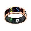 Smart Ring Color Screen Men Women Smart Touch Fitness Ring Multi-Modes Fitness Tracker Rate Pedometer Sleep Monitoring Size 11 Color Gold