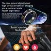 Smart Ring Color Screen Men Women Smart Touch Fitness Ring Multi-Modes Fitness Tracker Rate Pedometer Sleep Monitoring Size 11 Color Gold
