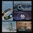 Smart Ring Color Screen Men Women Smart Touch Fitness Ring Multi-Modes Fitness Tracker Rate Pedometer Sleep Monitoring Size 10 Color Gold