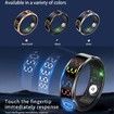 Smart Ring Color Screen Men Women Smart Touch Fitness Ring Multi-Modes Fitness Tracker Rate Pedometer Sleep Monitoring Size 10 Color Gold