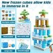 54 PCS Magnetic Blocks-Build Mine Magnet World Frozen Edtion,Toys for Girls, STEM Sensory Kids Games Toys for Kids Christmas Birthday Gifts