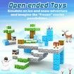 54 PCS Magnetic Blocks-Build Mine Magnet World Frozen Edtion,Toys for Girls, STEM Sensory Kids Games Toys for Kids Christmas Birthday Gifts