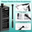 32 in 1 Cellphone Cleaning Kit with Port& Cable Cleaner,Stylus Pen,SIM Tool Multi-Device Cleaner for Mobile Phone,Laptop,Keyboard Camera Lens(Black)