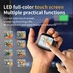 144+ Language Translator Wireless Earbuds Bluetooth Real Smart Translation With Touch screen Active Noise ANC Wireless Charging Case Color Black