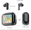 144+ Language Translator Wireless Earbuds Bluetooth Real Smart Translation With Touch screen Active Noise ANC Wireless Charging Case Color Black