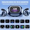 Language Translator Earbuds,3-in-1 Translation Earbuds with 144 Languages Online,Bluetooth 5.4 Intelligent Touch Screen Ear Buds Real Time (Blue)