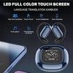 Language Translator Earbuds,3-in-1 Translation Earbuds with 144 Languages Online,Bluetooth 5.4 Intelligent Touch Screen Ear Buds Real Time (Blue)