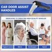 2 Pcs Car Door Assist Handle, Vehicle Support Handles, Portable Automotive Car Handle Assist for Elderly and Car Emergency Tool (Blue)
