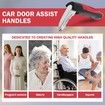 2 Pcs Car Door Assist Handle, Vehicle Support Handles, Portable Automotive Car Handle Assist for Elderly and Car Emergency Tool (Red)