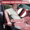 Car Door Handle for Elderly, Portable Auto Cane for Seniors, Multifunctional Vehicle Door Latch Handles, Car Gadgets (Red)