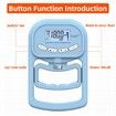 Grip Strength Trainer, Rechargeable Electronic Hand Dynamometer, Digital Grip Strength Tester with LCD Display, Blue