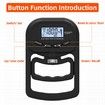 Grip Strength Trainer, Rechargeable Electronic Hand Dynamometer, Digital Grip Strength Tester with LCD Display, Black