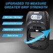 Grip Strength Tester Trainer, Dynamometer Handgrip Measurer Meter, Handheld Strengthener Exerciser for Sports, School, and Home Use, Black