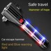 8 in 1 Multi USB Rechargeable Solar Flashlight with Glass Breaker,Seatbelt Cutter,Siren and Power Bank for Camping,Hiking,Emergency Situations