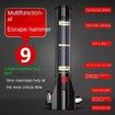8 in 1 Multi USB Rechargeable Solar Flashlight with Glass Breaker,Seatbelt Cutter,Siren and Power Bank for Camping,Hiking,Emergency Situations
