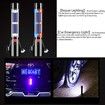 8 in 1 Multi USB Rechargeable Solar Flashlight with Glass Breaker,Seatbelt Cutter,Siren and Power Bank for Camping,Hiking,Emergency Situations