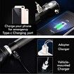 8 in 1 Multi USB Rechargeable Solar Flashlight with Glass Breaker,Seatbelt Cutter,Siren and Power Bank for Camping,Hiking,Emergency Situations