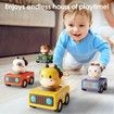 Press to Go Car Toys,Animal Racing Cars,Infant Play Vehicle Set,Push Go Friction Car Toys,Birthday Gifts,Age3+
