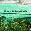 4mx5m Garden Shade Cloth Sunshade Mesh UV Protection with Grommets, Sun-Resistant Shade Netting for Plant Cover,Patio,Deck, Easy to Install
