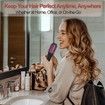 Cordless Hair Curling Iron Brush 3-in-1 Portable Wave Curling Wand, 1.5″ Ionic Heated Brush,USB Rechargeable Hair Curler, 1 Pack-Black