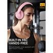 Picun B8 Bluetooth Headphones,120H Playtime Headphones Wireless Bluetooth with 3 EQ Modes,Low Latency,Hands-Free Calls,Over Ear Headphones Pink