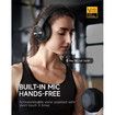 Picun B8 Bluetooth Headphones,120H Playtime Headphones Wireless Bluetooth with 3 EQ Modes,Low Latency,Hands-Free Calls,Over Ear Headphones Black