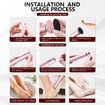 2in1 Rechargeable Electric Callus Remover for Feet Pedicure Manicure Tool Cordless USB Foot File Kit with Sandpaper Discs(Pink)