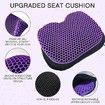 3D Gel Seat Cushion Cooling Soft Breathable For Office, Car Seat Cushion For Long Sitting Color Purple