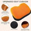 3D Gel Seat Cushion Cooling Soft Breathable For Office, Car Seat Cushion For Long Sitting Color Orange