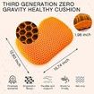 3D Gel Seat Cushion Cooling Soft Breathable For Office, Car Seat Cushion For Long Sitting Color Orange