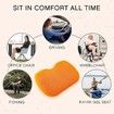 3D Gel Seat Cushion Cooling Soft Breathable For Office, Car Seat Cushion For Long Sitting Color Orange