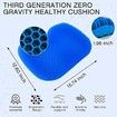 3D Gel Seat Cushion Cooling Soft Breathable For Office, Car Seat Cushion For Long Sitting Color Blue
