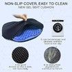 3D Gel Seat Cushion Cooling Soft Breathable For Office, Car Seat Cushion For Long Sitting Color Blue