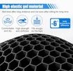 3D Gel Seat Cushion Cooling Soft Breathable For Office, Car Seat Cushion For Long Sitting Color Black