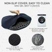 3D Gel Seat Cushion Cooling Soft Breathable For Office, Car Seat Cushion For Long Sitting Color Black