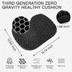 3D Gel Seat Cushion Cooling Soft Breathable For Office, Car Seat Cushion For Long Sitting Color Black