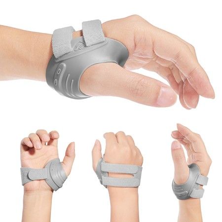 CMC Thumb Brace Thumb Splint Comfortable,for Osteoarthritis,Tendonitis,Arthritis,CMC Joint Thumb Arthritis Brace (Left Hand,Large,Grey)