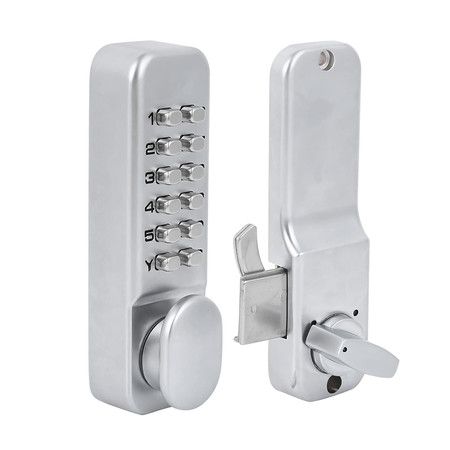 Keyless Sliding Door Lock, Keyless Entry Door Lock, Zinc Alloy Keypad 1 to 11 Digits Mechanical Lock Keypad Deadbolt Door Lock for Front Outdoor Gate Office