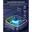 2025 Upgraded Wireless Carplay Adapter for iPhone,Audio Reactive Lighting Design Apple Carplay Dongle,Bluetooth Connection,Plug and Play