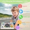Montessori Wooden Educational Toys for Boys Girls, Fidget Board Sensory Toy Preschool Learning Fine Motor Skills Educational Birthday Gifts