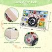 Montessori Wooden Educational Toys for Boys Girls, Fidget Board Sensory Toy Preschool Learning Fine Motor Skills Educational Birthday Gifts