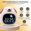 Dog Alarm Clock Cute Touch Night Light 9 Colors & 6 White Noise Sounds Ok to Wake with Child Lock Sleep Training & Time Learning