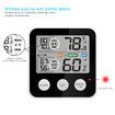 Black Magnetic High Precision Temperature & Humidity Meter Same-Screen Display Memory Function Sound & Light Alarm